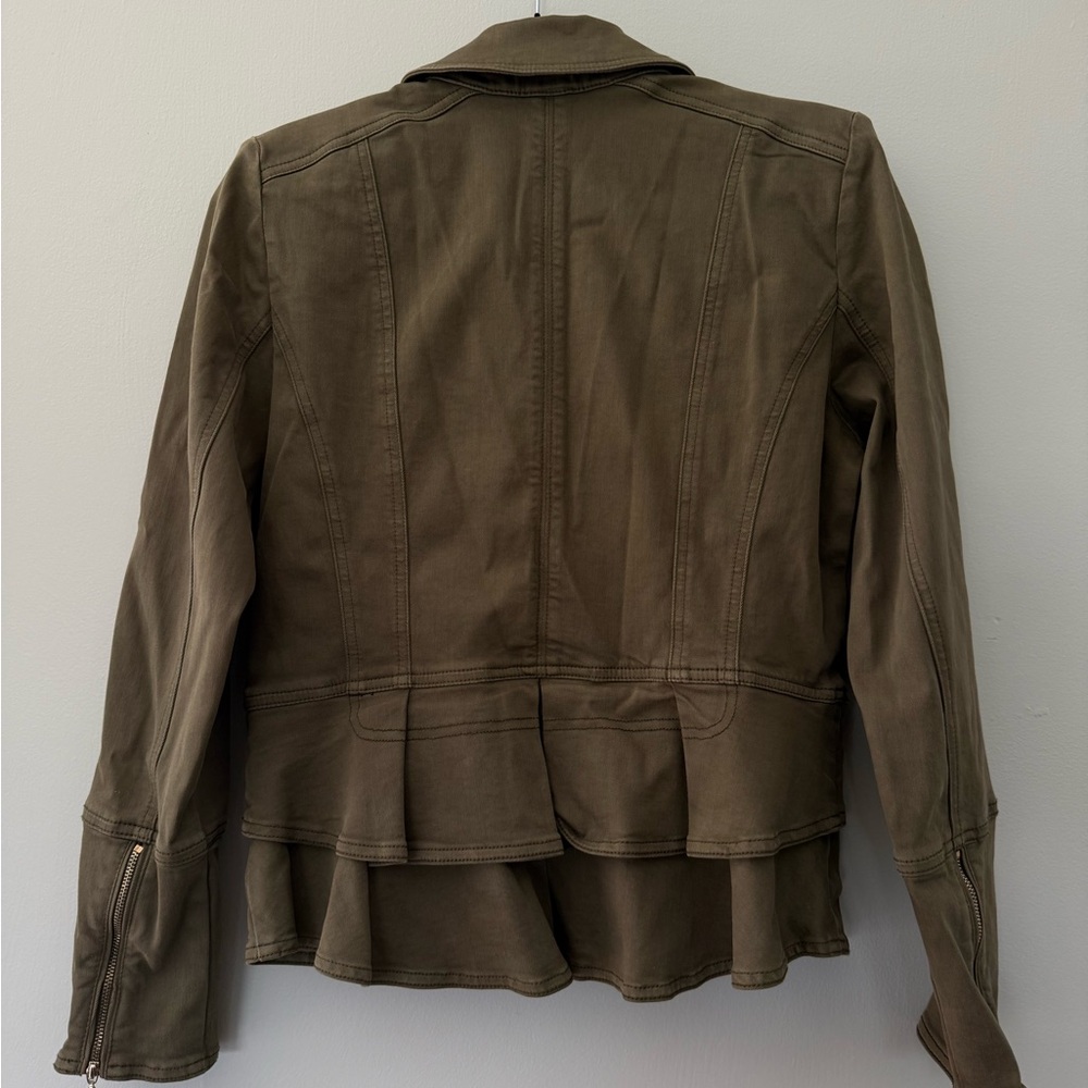 Olive Utility Jacket With Zip Pockets - image 3